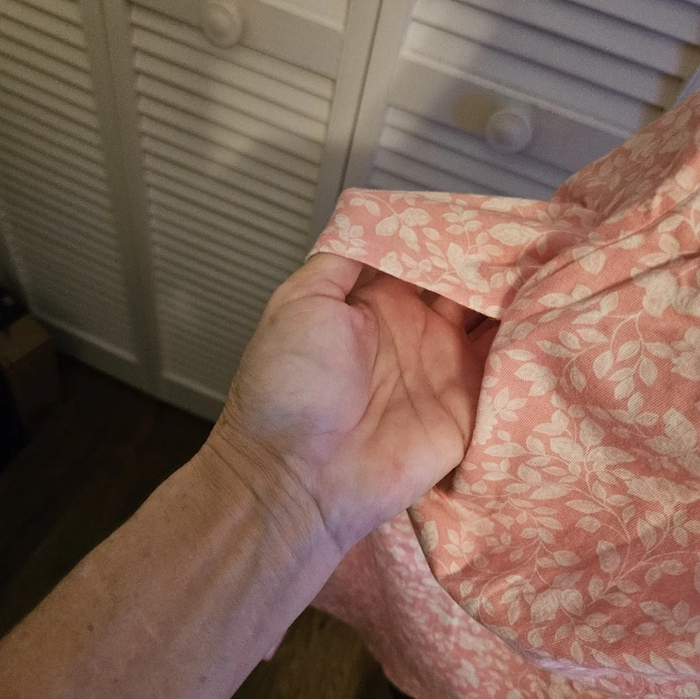 Pink Floral 100% Cotton Woman's Nightgown. - Picture 9 of 11